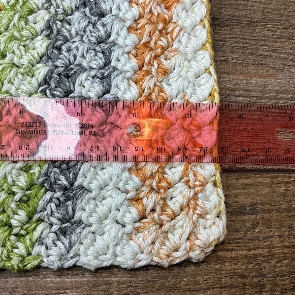 Crochet Dishcloth Washcloth Cotton Yarn Colorful‎ Handcrafted Handmade Hang Loop